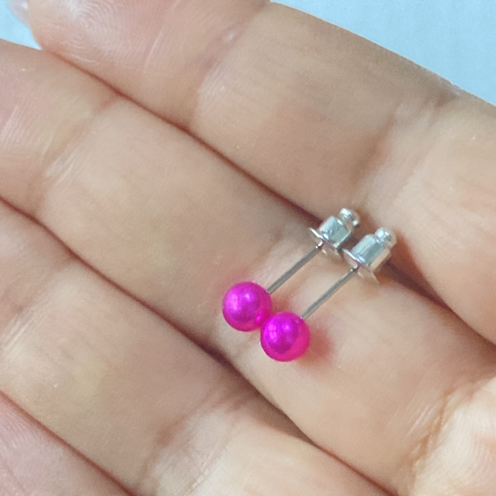 BNWT Barbiecore Ink Stud Earrings - Unique and Edgy - Picture 8 of 12